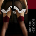 Noir Stockings with Red Cuff