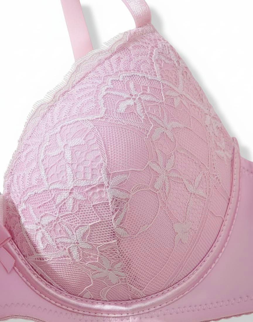 Blushy Lace Push-Up Bra