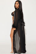 Fluffy Chiffon Lounge Robe