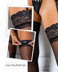 Lace Top Hold-Up Silicone Stockings